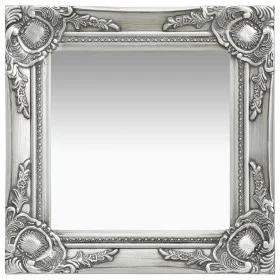 Silver baroque style wall mirror 40x40 cm by vidaXL, Mirrors - Ref: Foro24-320306, Price: 37,05 €, Discount: %