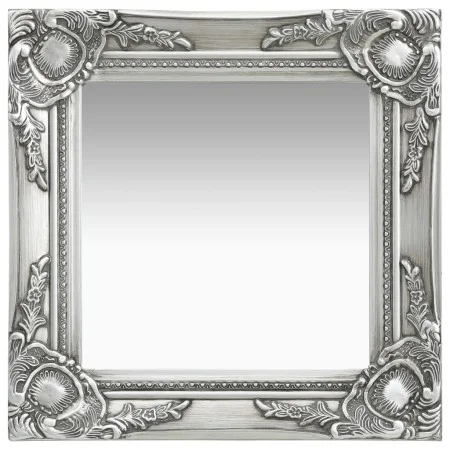 Silver baroque style wall mirror 40x40 cm by vidaXL, Mirrors - Ref: Foro24-320306, Price: 37,05 €, Discount: %