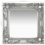 Silver baroque style wall mirror 40x40 cm by vidaXL, Mirrors - Ref: Foro24-320306, Price: 37,05 €, Discount: %