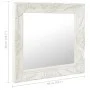 White baroque style wall mirror 50x50 cm by vidaXL, Mirrors - Ref: Foro24-320312, Price: 38,05 €, Discount: %