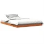Solid wax brown pine wood bed frame 140x190 cm by vidaXL, Beds and slatted bases - Ref: Foro24-847154, Price: 94,86 €, Discou...