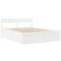 White pine wood bed frame with drawers 150x200cm by vidaXL, Beds and slatted bases - Ref: Foro24-3282346, Price: 291,11 €, Di...