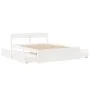 White pine wood bed frame with drawers 150x200cm by vidaXL, Beds and slatted bases - Ref: Foro24-3282346, Price: 291,11 €, Di...