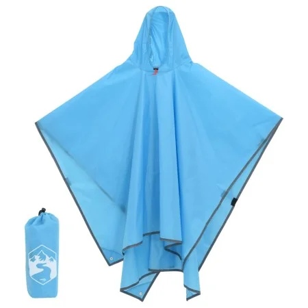Regenponcho mit Kapuze, 2-in-1-Design, blau, 223x145 cm. von vidaXL, Camping und Wandern - Ref: Foro24-4004198, Preis: 17,06 ...