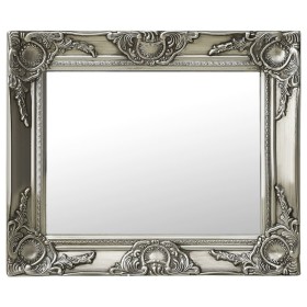 Silver baroque style wall mirror 50x40 cm by vidaXL, Mirrors - Ref: Foro24-320310, Price: 45,64 €, Discount: %