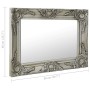 Espejo de pared estilo barroco plateado 50x40 cm de vidaXL, Espejos - Ref: Foro24-320310, Precio: 45,64 €, Descuento: %
