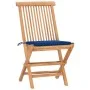 Klappbare Garten-Essgruppe, 3-teilig, Kissen aus Teakholz von vidaXL, Gartensets - Ref: Foro24-3063181, Preis: 168,38 €, Raba...