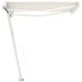 Manual retractable awning with cream-colored LED 350x250 cm by vidaXL, Awnings - Ref: Foro24-3069522, Price: 381,30 €, Discou...