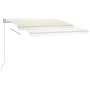 Manual retractable awning with cream-colored LED 350x250 cm by vidaXL, Awnings - Ref: Foro24-3069522, Price: 381,30 €, Discou...