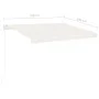 Manual retractable awning with cream-colored LED 350x250 cm by vidaXL, Awnings - Ref: Foro24-3069522, Price: 381,30 €, Discou...