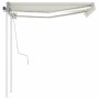 Manual retractable awning with cream LED light 3.5x2.5 m by vidaXL, Awnings - Ref: Foro24-3069922, Price: 382,53 €, Discount: %