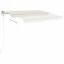 Toldo manual retráctil con luz LED color crema 3,5x2,5 m de vidaXL, Toldos - Ref: Foro24-3069922, Precio: 369,03 €, Descuento: %