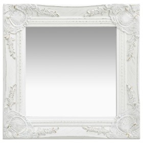 Weißer Wandspiegel im Barockstil 40x40 cm von vidaXL, Spiegel - Ref: Foro24-320304, Preis: 41,03 €, Rabatt: %