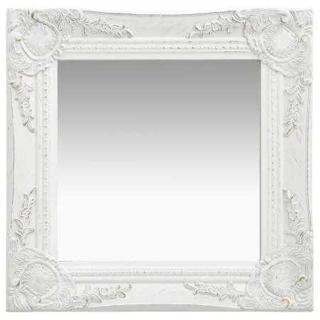 White baroque style wall mirror 40x40 cm by vidaXL, Mirrors - Ref: Foro24-320304, Price: 41,03 €, Discount: %