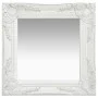 White baroque style wall mirror 40x40 cm by vidaXL, Mirrors - Ref: Foro24-320304, Price: 41,03 €, Discount: %