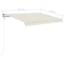 Toldo manual retráctil con luz LED color crema 3,5x2,5 m de vidaXL, Toldos - Ref: Foro24-3069922, Precio: 369,03 €, Descuento: %
