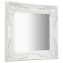 White baroque style wall mirror 40x40 cm by vidaXL, Mirrors - Ref: Foro24-320304, Price: 41,03 €, Discount: %