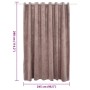 Cortina opaca y anillas metal terciopelo rosa viejo 290x245cm