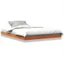 Estructura de cama madera maciza pino marrón cera 135x190 cm de vidaXL, Camas y somieres - Ref: Foro24-847155, Precio: 89,19 ...