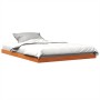 Estructura de cama madera maciza pino marrón cera 135x190 cm de vidaXL, Camas y somieres - Ref: Foro24-847155, Precio: 90,56 ...