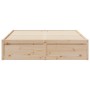 Solid pine wood bed frame 150x200 cm by vidaXL, Beds and slatted bases - Ref: Foro24-3282372, Price: 184,51 €, Discount: %