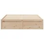 Solid pine wood bed frame 150x200 cm by vidaXL, Beds and slatted bases - Ref: Foro24-3282372, Price: 182,25 €, Discount: %