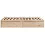 Solid pine wood bed frame 150x200 cm by vidaXL, Beds and slatted bases - Ref: Foro24-3282372, Price: 182,25 €, Discount: %