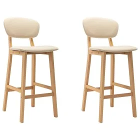 Küchenhocker, 2 Stück, Stoff in Cremefarbe. von vidaXL, Küchenhocker - Ref: Foro24-289369, Preis: 174,03 €, Rabatt: %