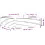 Massive weiße Kiefernholz-Blumenkasten 90x90x23 cm von vidaXL, Töpfe und Pflanzgefäße - Ref: Foro24-847204, Preis: 87,34 €, R...