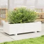 Massive Blumenkasten aus weißer Kiefer 90x40x26,5 cm von vidaXL, Töpfe und Pflanzgefäße - Ref: Foro24-847334, Preis: 80,02 €,...
