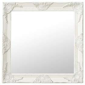 Weißer Wandspiegel im Barockstil 60x60 cm von vidaXL, Spiegel - Ref: Foro24-320332, Preis: 70,30 €, Rabatt: %