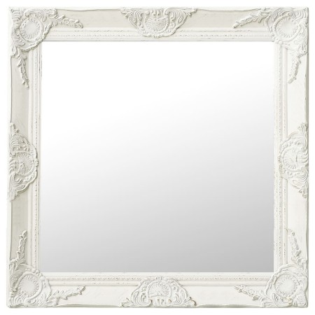 White baroque style wall mirror 60x60 cm by vidaXL, Mirrors - Ref: Foro24-320332, Price: 70,53 €, Discount: %