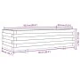 Massive Blumenkasten aus weißer Kiefer 90x40x26,5 cm von vidaXL, Töpfe und Pflanzgefäße - Ref: Foro24-847334, Preis: 80,02 €,...