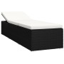 Tumbona de jardín con cojín y mesita ratán sintético negro by vidaXL, Loungers - Ref: Foro24-317111, Price: 167,25 €, Discoun...