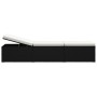 Tumbona de jardín con cojín y mesita ratán sintético negro by vidaXL, Loungers - Ref: Foro24-317111, Price: 167,25 €, Discoun...