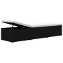 Tumbona de jardín con cojín y mesita ratán sintético negro by vidaXL, Loungers - Ref: Foro24-317111, Price: 167,25 €, Discoun...