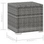 Tumbona con cojín y mesita de ratán sintético gris by vidaXL, Loungers - Ref: Foro24-317113, Price: 221,74 €, Discount: %