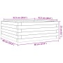 Jardinera de madera maciza pino marrón cera 60x60x23 cm by vidaXL, Pots and planters - Ref: Foro24-847190, Price: 74,92 €, Di...