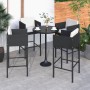 Küchenhocker mit 4 Stück schwarzen Kunststoff-Rattankissen. von vidaXL, Gartenstühle - Ref: Foro24-316676, Preis: 272,78 €, R...