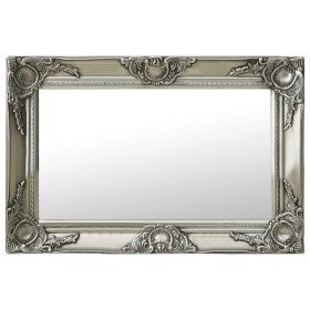 Espejo de pared estilo barroco plateado 60x40 cm de vidaXL, Espejos - Ref: Foro24-320330, Precio: 50,66 €, Descuento: %