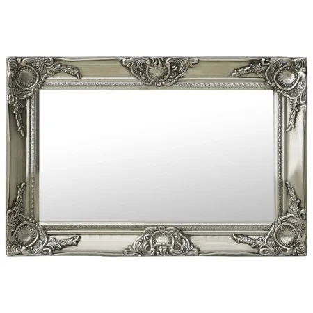 Espejo de pared estilo barroco plateado 60x40 cm de vidaXL, Espejos - Ref: Foro24-320330, Precio: 49,56 €, Descuento: %