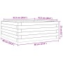 Pflanzgefäß aus massivem Kiefernholz, 60 x 60 x 23 cm von vidaXL, Töpfe und Pflanzgefäße - Ref: Foro24-847188, Preis: 63,32 €...