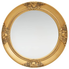 Espejo de pared estilo barroco dorado 50 cm