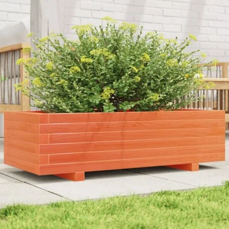 Wax brown solid pine wood planter 90x40x26.5 cm by vidaXL, Pots and planters - Ref: Foro24-847335, Price: 79,99 €, Discount: %