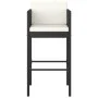 Küchenhocker mit Kissen 2 Stück schwarzes synthetisches Rattan von vidaXL, Gartenstühle - Ref: Foro24-316673, Preis: 168,99 €...