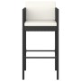 Küchenhocker mit Kissen 2 Stück schwarzes synthetisches Rattan von vidaXL, Gartenstühle - Ref: Foro24-316673, Preis: 175,93 €...