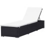 Sonnenliege mit cremeweißem synthetischem Rattankissen von vidaXL, Liegen - Ref: Foro24-317104, Preis: 144,50 €, Rabatt: %
