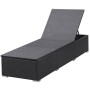 Sonnenliege mit cremeweißem synthetischem Rattankissen von vidaXL, Liegen - Ref: Foro24-317104, Preis: 144,50 €, Rabatt: %