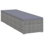 Garden lounger with dark gray synthetic rattan cushion by vidaXL, Loungers - Ref: Foro24-317106, Price: 181,44 €, Discount: %