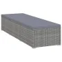 Garden lounger with dark gray synthetic rattan cushion by vidaXL, Loungers - Ref: Foro24-317106, Price: 179,41 €, Discount: %